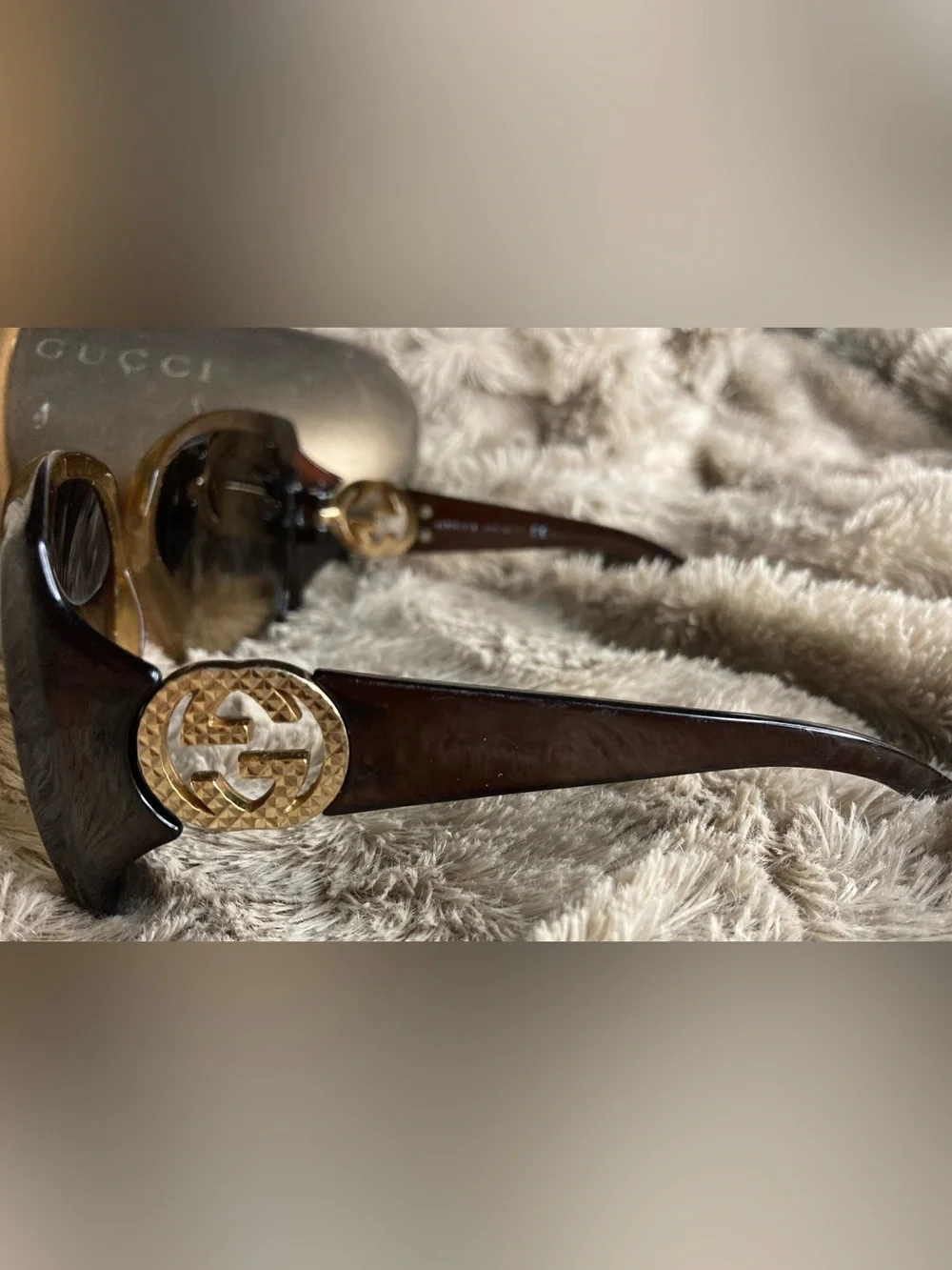**RARE** Gucci Brown Tortoiseshell Gradient Women's Oversized Sunglasses